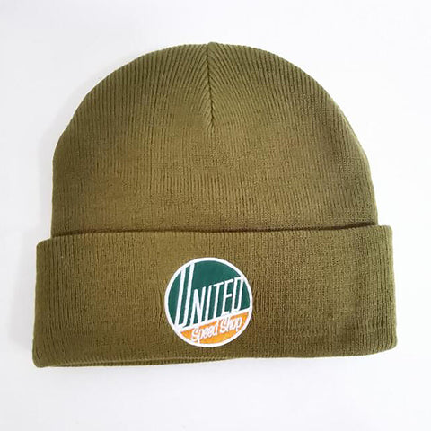 United Speed Shop Olive Beanie