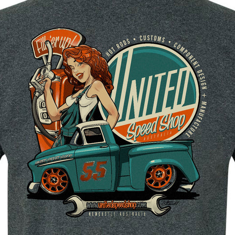 Fill 'er Up! United Speed Shop tshirt