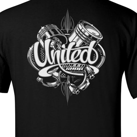 Piston Stripe Black tshirt