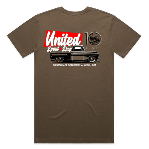 United Speed Shop 10 Year Anniversary tshirt